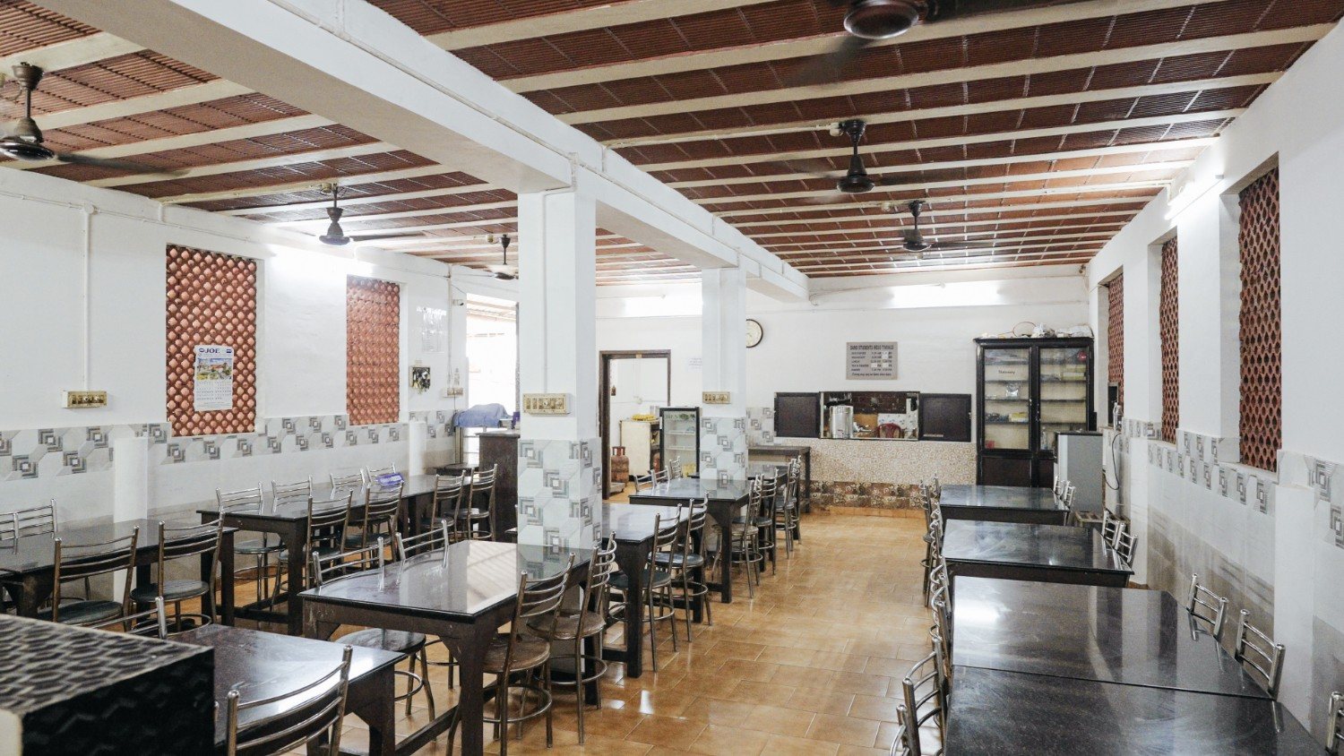 Spacious in-house dining hall at the academic residence