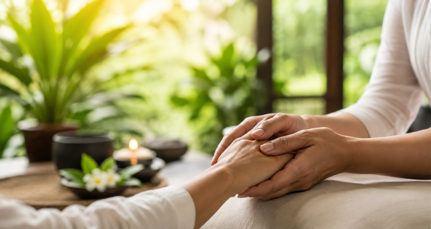 Patients and staff at Cherian Ashram Holistic Centre